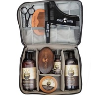 Zestaw do pielęgnacji brody 5 produktów szczotka grzebień