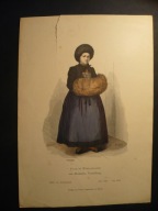 kobieta z mufką, oryg 1878 + akwarela