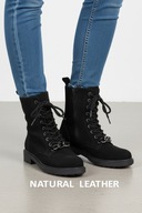 Clarks trzewiki sznurowane skórzane zamszowe czarne rozm. 37