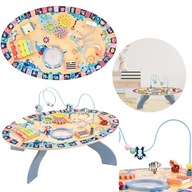 MUZYCZNY STOLIK Z DREWNA INTERAKTYWNY SENSORYCZNY EDUKACYJNY NAUKA 7W1