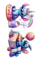 WYDRUK CUKROWY OPŁATEK NA TORT LILO I STICH STITCH + POSTACI+ TEKST