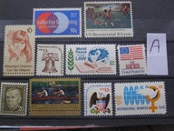 USA - zestaw - 10 znaczków nr A **