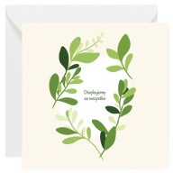Kartka okolicznościowa z Podziękowaniami - Dziękujemy Rośliny - 14x14 cm