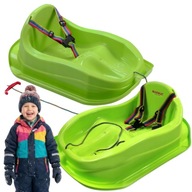 SANKI PLASTIKOWE Z OPARCIEM Z PASAMI DLA DZIECI ŚLIZG DO ZJEŻDŻANIA