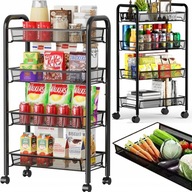 MOBILNY REGAŁ KUCHENNY ŁAZIENKOWY STOLIK NA KÓŁKACH METALOWY WÓZEK 4