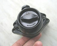 PSTRYCZEK - Wyłącznik światła HERMETYCZNY : Czarny BAKELIT