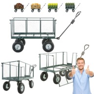 WÓZEK TACZKA HIGHER OGRODOWY NARZĘDZIOWY CZTEROKOŁOWA WYTRZYMAŁA 250L