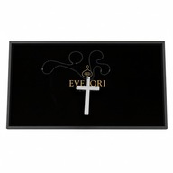 Gotycki Naszyjnik Duży KRZYŻ Drewniany Biały Goth Y2K