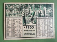 SORAUER KALENDER KALENDARZ ŻARY 1933