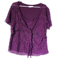 Bluzka damska MARSZCZONA fioletowa Wiązanie Bonmarche roz. L A1999