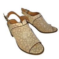 LANQIER - SANDAŁY NA KLOCKU -SKÓRA -NOWE - 37/24 CM WKŁADKA