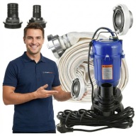 NOWA Pompa Wody Czystej Szamba Brudnej Z Rozdrabniaczem Zatapialna Wąż 20M