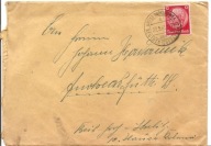PIEKARY ŚLĄSKIE GROSS DOMBROWKA -koperta+korespondencja -1941 rok stempel