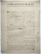 KRAKÓW 1903 O WŁASNYCH SIŁACH ODEZWA SPRAWA POPIERANIA ORKIESTRY HARMONIA