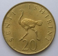 Tanzania 20 senti 1966 - STRUŚ - stan 1/2