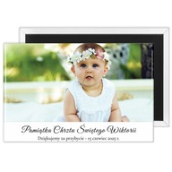 PAMIĄTKA CHRZTU ŚWIĘTEGO magnes ze zdjęciem i tekstem + OPAKOWANIE woreczek