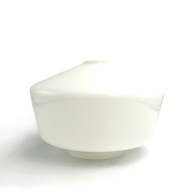 Klosz szklany biały opalowy vintage 1930 Art Deco lampa wisząca duży 26 cm