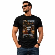 T-Shirt Męski Super Tata GTA Grafika Czarny Koszulka dla Taty Prezent XL