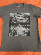 T-shirt męski grafitowy z napisami f.Lee Cooper