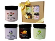 ŚWIECE ZAPACHOWA SOJOWE W SZKLE, HANDMADE, ECO ZESTAW 4X ŚWIECZKA 60 ML