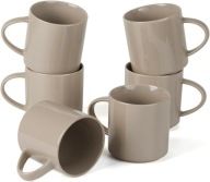 ZESTAW 6 KUBKÓW PORCELANOWYCH 355ML DO KAWY HERBATY ELEGANCKIE NOWOCZESNE