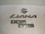 Znaczek Logo Emblemat Napis Chrom Suzuki Liana DDis Komplet
