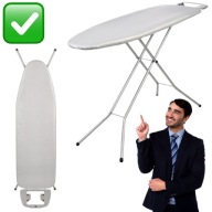 POKROWIEC NA DESKĘ DO PRASOWANIA 120x40 cm SZARY WYTRZYMAŁY | VIEVEMAR