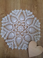 Serwetka szydełkowa koszyk pisanki Wielkanoc