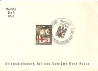 GENERALNE GUBERNATORSTWO -ozdobny stempel nr 4b -CZERWONY KRZYŻ -na kartce