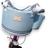 Stylowy koszyk na rower miętowy kosz do pracy piękny prezent dla mamy PINO