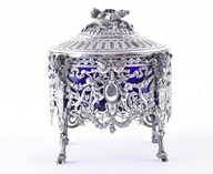 Cukiernica ozdobna pr950 srebrna 710g 18x15 cm