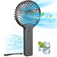 Wentylator mini biurkowy przenośny bezprzewodowy 3 tryby prędkości cichy