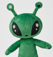 PLUSZAK MASKOTKA KOSMITA UFO ZABAWKA ZIELONY 34 CM