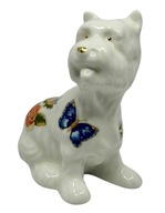 AYNSLEY Angielska porcelanowa figurka psa Wzór : "Cottage Garden "wys.9,5cm