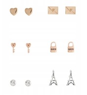 ZESTAW 6 PAR KOLCZYKÓW ABELLE AVON PARYSKIE MOTYWY