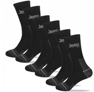 JEEP SKARPETY CREW DŁUGIE 3 PARY Roz: 43-46 czarne BLACK