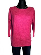 Amarantowa bluzka bluzeczka rękaw 3/4 roz. L