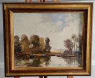 Obraz olejny Erich Demmin "Nad jeziorem" (1911-1997) notowany