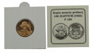 100 ZŁOTYCH 1925 MIKOŁAJ KOPERNIK-KOPIA MONETY PRÓBNEJ, NEFRYT, UNIKAT