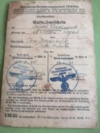 STARY DOKUMENT ŚWIADECTWO OPPELN ( OPOLE ) 1942