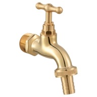 ZAWÓR GRZYBKOWY MOSIĘŻNY 3/4" KOLOR ŻÓŁTY ZŁOTY KRAN CZERPALNY POLEROWANY