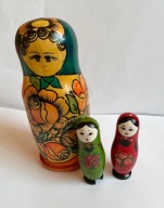 Drewniana matrioszka, zestaw