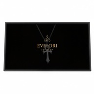 Gotycki Naszyjnik Krzyż Ankh All Black Metalowy Łańcuszek Hit