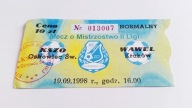 bilet KSZO Ostrowiec - WAWEL Krakow 19.09.1998