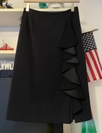 O Wallis PROSTA Z PIONOWĄ FALBANĄ wieczorowa L