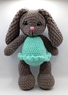 Królik 30 cm szydełko GOTOWY DO WYSYŁKI CE, prezent dla każdego, zajączek