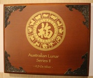 AUSTRALIA 50 CENTÓW 2008 - 2019 LUNAR 2 II 12 x 50 CENTÓW 12 x 0,5 OZ