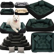 Legowisko-mata dla psa ECCO wodoodporne zielone prostokątne M z poduszką