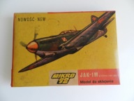 MODEL SAMOLOTU do SKLEJANIA JAK-1M alternatywa JAK-1 ZTS Plastyk 1981 1:72