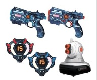 Pistolet laserowy VATOS plastikowy zestaw 2 szt. z kamizelkami